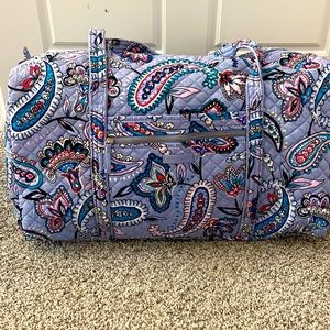 Vera Bradley large travel duffle, like new.  Makhani paisley pattern.